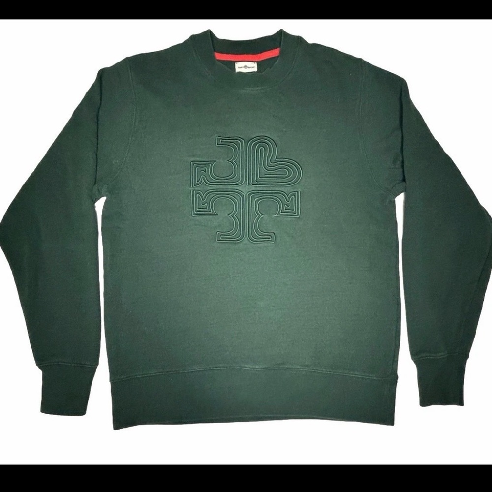 Tory Sport Forest Green Crewneck Sweater
